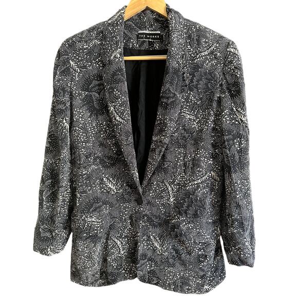 THE WORKS Saks Fifth Avenue | 90s Vintage Black and White Blazer | Size XL - Picture 1 of 6